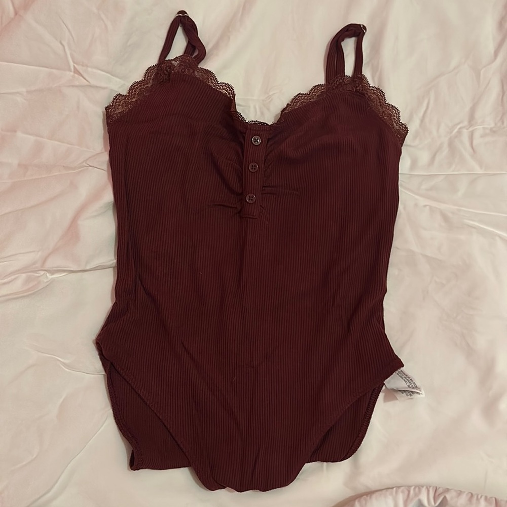 Burgendy Bodysuit